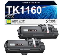 HALLOLUX TK1160 TK-1160 Lot de 2 Toners Noirs compatibles avec Kyocera TK-1160 pour Kyocera Ecosys P2040DN P2040DW (Noir, TK1160 TK-1160)
