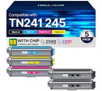 HALLOLUX TN241 TN245 Lot de 5 Toners compatibles avec Brother TN-241 TN-245 TN242 pour Brother MFC 9332cdw Toner DCP 9022cdw MFC-9332CDW MFC-9142CDN HL-3142CW HL-3152CDW DCP-9017CDW