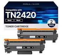 HALLOLUX TN2420 Cartouche de Toner Compatible pour Brother TN2420 TN2410 TN-2420 TN-2410 pour DCP-L2530DW MFC-L2710DW HL-L2350DW MFC-L2730DW DCP-L2510D HL-L2375DW MFC-L2750DW HL-L2310D (Noir, 2 Pack)