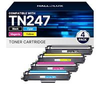 HALLOLUX TN-243CMYK TN247 Compatible Cartouche de Toner pour Brother TN247 TN243 pour MFC-L3750CDW DCP-L3550CDW HL-L3210CW MFC-L3770CDW HL-L3230CDW MFC-L3710CW DCP-L3510CDW (Noir Cyan Magenta Jaune)