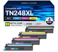 HALLOLUX TN248XL TN248 Compatible pour Brother TN 248 TN 248XL TN-248XL pour Brother HL-L3240CDW MFC-L8390CDW T DCP-L3560CDW MFC-L3760CDW MFC-L3740CDWE DCP-L3520CDWE HL-L8240CDW (4-Pack)