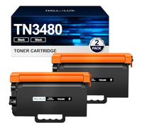 HALLOLUX TN3480 Cartouche de Toner Compatible pour Brother TN-3480 TN3480 TN-3430 TN3430 TN 3480 TN 3430 HL-L5100DN MFC-L5750DW HL-L5200DW MFC-L5700DW HL-L6400DW HL-L5000D HL-L5200DWT (2 Noir)
