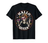 Halloqueen Halloween Squelette Queen Bats Y2k T-Shirt