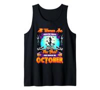 Halloqueens Queens are Born in October Birthday Halloween Débardeur