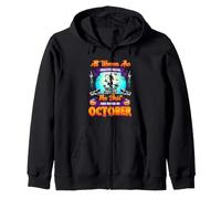 Halloqueens Queens are Born in October Birthday Halloween Sweat à Capuche