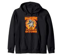 Halloqueens Queens are Born in October Birthday Halloween Sweat à Capuche
