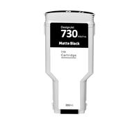 Hallosun HP 730 Cartouche d'encre 300 ml Noir mat (P2V71A) Compatible avec les imprimantes HP DesignJet T1600 T1700 T2600