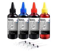 Hallosun Kit de recharge d'encre 400 ml compatible avec les cartouches d'encre HP 307XL 305XL 650XL 351XL 350XL 300XL 901XL 62XL 21XL 23XL Series compatible avec les cartouches d'encre rechargeables