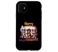 HalloThanksMas Australian Shepherd Spooky Thankful Merry Coque pour iPhone 11