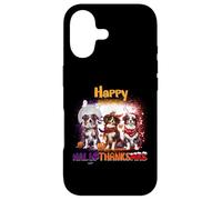 HalloThanksMas Australian Shepherd Spooky Thankful Merry Coque pour iPhone 17
