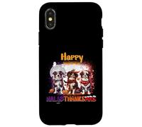 HalloThanksMas Australian Shepherd Spooky Thankful Merry Coque pour iPhone X/XS