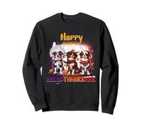 HalloThanksMas Australian Shepherd Spooky Thankful Merry Sweatshirt