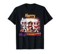 HalloThanksMas Australian Shepherd Spooky Thankful Merry T-Shirt
