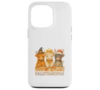 Hallothanksmas Highland Cow Trio Halloween Thanksgiving Coque pour iPhone 13 Pro