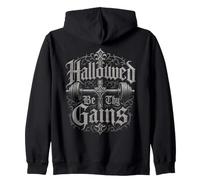 Hallowed Be Thy Gains Gym Lifting Gothique Sweat à Capuche