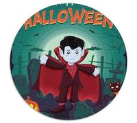 Halloween 1000 Pièces Puzzles Convient Aux Adultes Aux Enfants Dope Puzzle Rond Décompression Et Cadeau Jeu D'Intelligence Puzzle Bricolage pour Décoration D’intérieur 1000pcs (67.5x67.5cm)