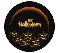 Halloween 1000 Pièces Puzzles Convient Aux Adultes Aux Enfants Dope Puzzle Rond Décompression Et Cadeau des Cadeaux De Voyage Puzzle Bricolage pour Décoration D’intérieur 1000pcs (67.5x67.5cm)