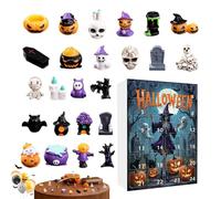 Halloween 2025, 24 jours Countdown Party Favors pour l'âge de 3 à 8 ans, Treasure Box Toy coffre, Goodie Bag Sobers, Countdown Calenddar Surprise for Kid Party 10.24x7.09x0.98 po