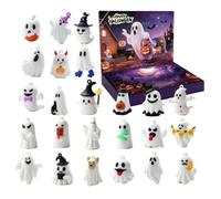 Halloween 24 Day Countdown - ABS 26x18cm 260g Collectible Surprise Ghost Party Gift Basket Box Set - Halloween Decoration Gift For Kids Boys Girls Festive Treat Countdown