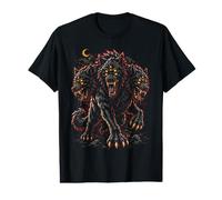 Halloween 3 têtes Hellhound Cerberus Gothic Horror Werewolf T-Shirt Graphique avec Valeur