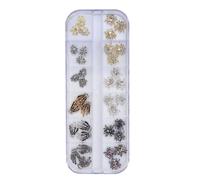 Halloween 3D crâne chauve-souris squelette punk main ongles strass vintage alliage décor pour pointe