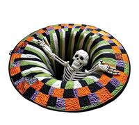 Halloween 3D Rug, Halloween Optical Illusion Rug, Spooky Skeleton 3D Effect Rugs (A*Picture,23.62in)