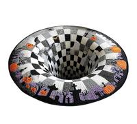 Halloween 3D Rug, Halloween Optical Illusion Rug, Spooky Skeleton 3D Effect Rugs (C*Picture,23.62in)