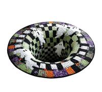 Halloween 3D Rug, Halloween Optical Illusion Rug, Spooky Skeleton 3D Effect Rugs (D*Picture,23.62in)