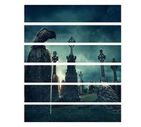 Halloween 3d Stair Wall Crow Tombstone Stickers Spooky Home Party Decoration PVC Matériau Flexible Placement pour Haunted Haven Transformation