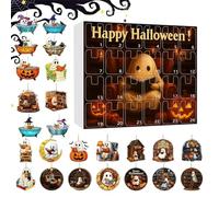 Halloween A Dvent C Alendar | Calendrier De Compte À Rebours Fantômes De Lecture De 24 Jours | Décorations D'Halloween Acrylique 2D | Trace Le Temps De Manière Créative | Présent Réconfortant | 32x28x