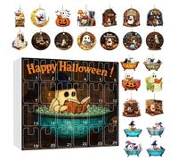 Halloween A Dvent C Alendar | Calendrier De Compte À Rebours Fantômes De Lecture De 24 Jours | Décorations D'Halloween Acrylique 2D | Trace Le Temps De Manière Créative | Présent Réconfortant | 32x28x