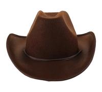 Halloween Accessoire de Costume Chapeau de Cowgirl Côtière Marron en Tissu | Rope Ajustable, Style Simple et Classique, pour Fêtes, Cosplay, Adultes et Adolescents