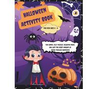 Halloween activity book for kids ages 4-8: Fun Halloween word search, alphabet learning and coloring book for kids ages 4-8! Packed with 160 pages of ... cute coloring fun. Big size, glossy cover!