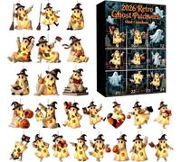 Halloween Advent Calendar 2026, 24-Day Spooky Figurine Countdown Box | Open 24 drawers to reveal mini spooky figurines and build a festive Halloween display day by day.(2D black)