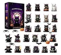 Halloween Advent Calendar 2026, 24-Day Spooky Figurine Countdown Box | Open 24 drawers to reveal mini spooky figurines and build a festive Halloween display day by day.(2D Black cat)