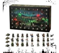 Halloween Advent Calendars - 31 Days 2D AcrylicMilitary Squad Toys | Advent Calendars with Tank, Airplane, and War Machine Surprise Boxesfor Kids and Collectors, Desktop Decoration for Holiday