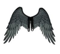 Halloween Angel Wing Carnaval Fêtes de Mariage Festivals Adultes Habillage Accessoire avec Sangle Cosplay Performance Aile 3D Décor À La, Noir, Taille unique