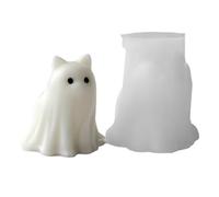 Halloween animal fantôme bougie moule, chat chien résine moulage fantôme moule en Silicone pour Halloween aromathérapie bougie fabrication de savon maison Art artisanat décor