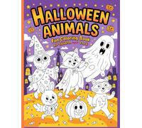 Halloween Animals - Fun coloring book for children aged 4 to 8: Simple and beautiful designs that are bold and unique.
