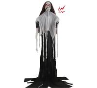 Halloween Animatronic, Halloween Animatronics, 13x57 Postuillant Ange hanté Animatronic avec Voix activée et terrifiante pour la Cour extérieure intérieure