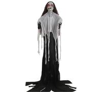 Halloween Animatronics 33 x 144 cm - Ange hanté Debout - Accessoire fantôme activé par la Voix - Décoration animatronique pour intérieur et extérieur - pour Cour, Maison hantée, fête