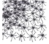 Halloween araignée Décoration, 100 Pcs araignées en Plastique, Fausses Araignées Décorations, Horreur décoration de Table pour Les fêtes, pour Maison Hantée Halloween Carnaval Soirée
