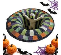 Halloween Area Rug, Non Slip Optical Illusion Floor Mat for Indoor Use