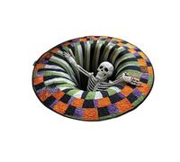 Halloween Area Rug, Non Slip Optical Illusion Floor Mat for Indoor Use