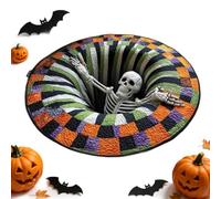 Halloween Area Rug Non-Slip Spooky Soft Scary Optical Illusion Mat