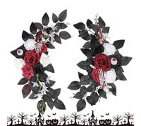 Halloween Artificial Flowers - Skeleton Eyeball Garland, Realistic Floral