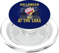 Halloween au lac - Main de Zombie avec Cerveau Effrayant PopSockets PopGrip pour MagSafe