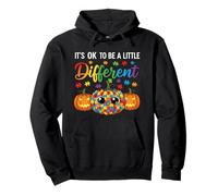 Halloween Autism Pumpkin It's OK to Be a Little Different Sweat à Capuche