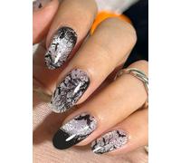 Halloween Autocollant Ongle Gel UV, Moon Bat 20pcs Film pour Ongles Autoadhésif Pour Nail Art