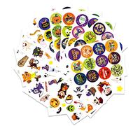 Halloween Autocollants, 235 pcs Autocollants d'halloween Mignon Fantôme Chauve-Souris Citrouille DIY Décoratif pour Enfant, Gommettes Scrapbooking Artisanat Décoration Carte Cadeau (16 Feuilles)